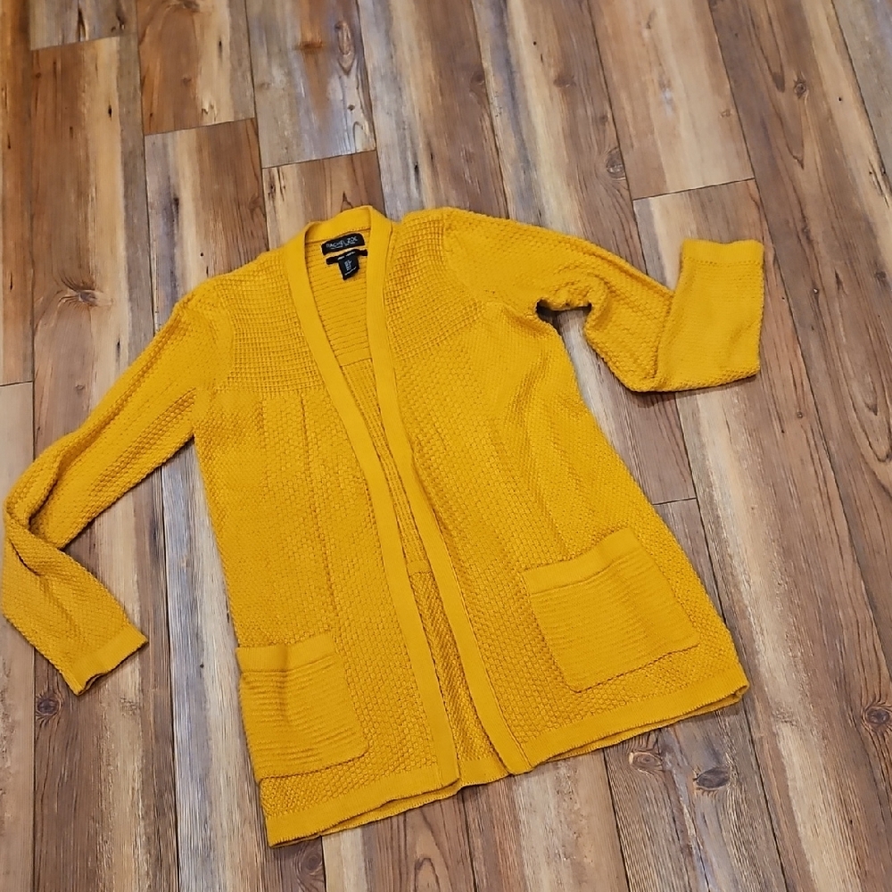 Rachel Zoe yellow Open-Front Cardigan